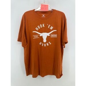 We Are Texas Mens XL Hook Em Horns Longhorns Burnt Orange Heather T-Shirt